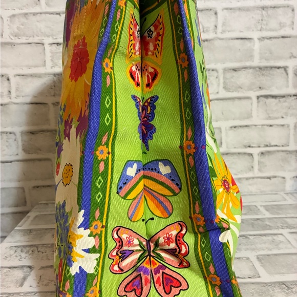 Brighton “In The Garden” Canvas Tote Floral Print Tote Bag NWT - Picture 5 of 13